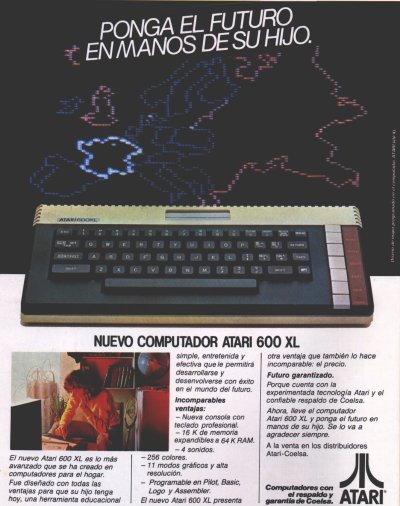 Anuncio de Atari en Abril de 1984